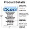 Signmission No Trespassing Or Loitering Except OSHA Notice Sign, Plastic, 7in W x 10in L, 2PK OS-2PACK-NS-P-710-V-14954 - alternate 6